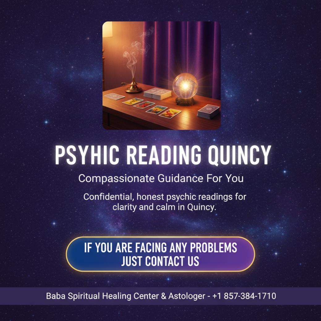 Psychic reading setup with tarot and crystal ball in Quincy, MA serene room