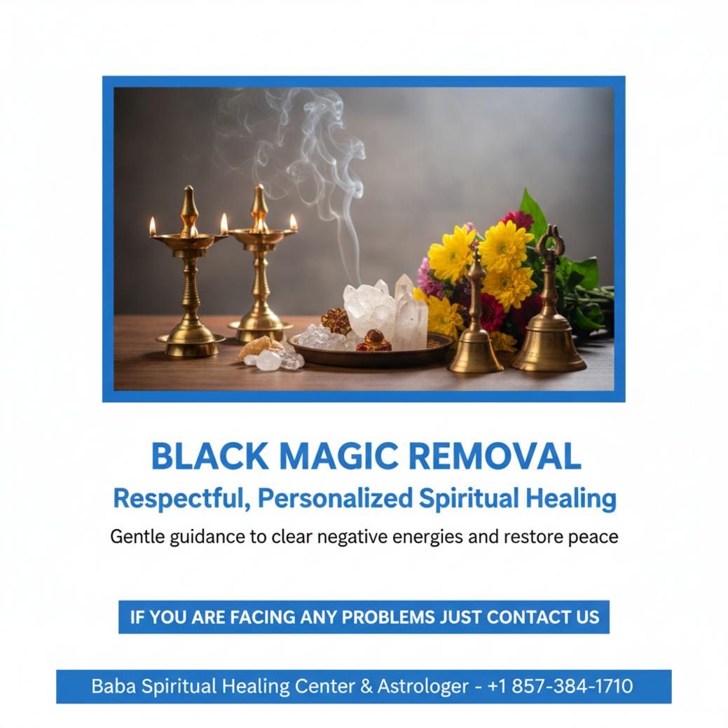 Black magic removal spiritual setup with lamps and incense West Newton