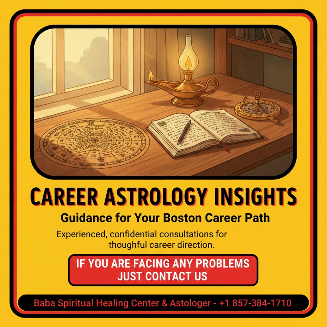 career astrology guidance elements on wooden desk Boston, MA