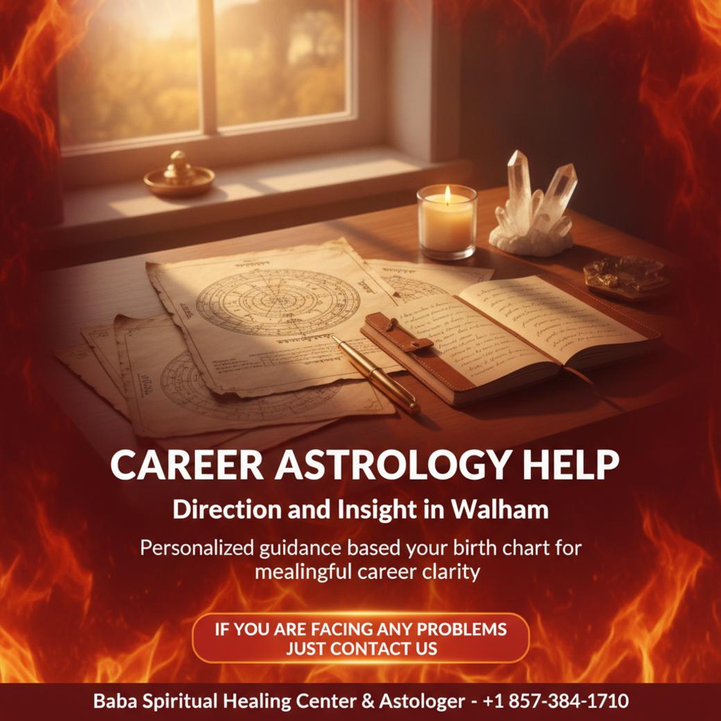 Career astrology guidance charts and tools on desk in Waltham MA