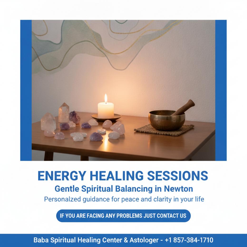 energy healing session with crystals and candle in Newton MA