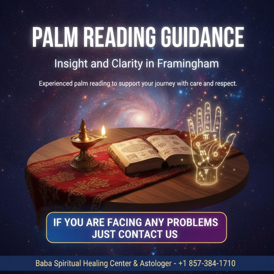Palm reading setup with astrology symbols in Framingham MA