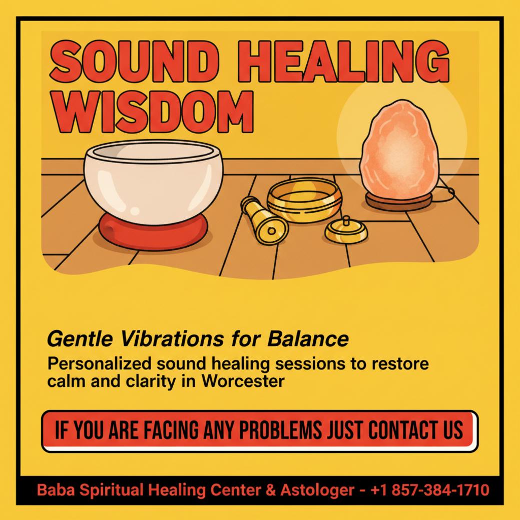 sound healing instruments in a peaceful Worcester meditation space